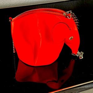 Loewe elephant purse. Bright orange. Perfect condition